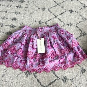 Loveshack fancy girls ruffle skirt size 8-9 nwt